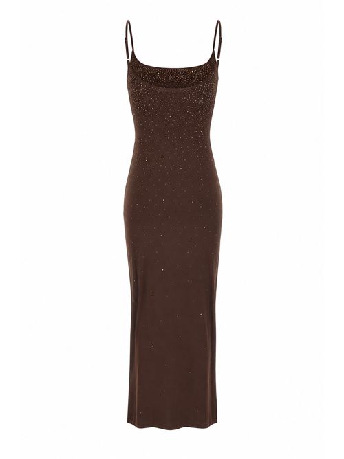 Abito lungo Evy in tessuto stretch con strass Mc2 Saint Barth | EYV000101830L